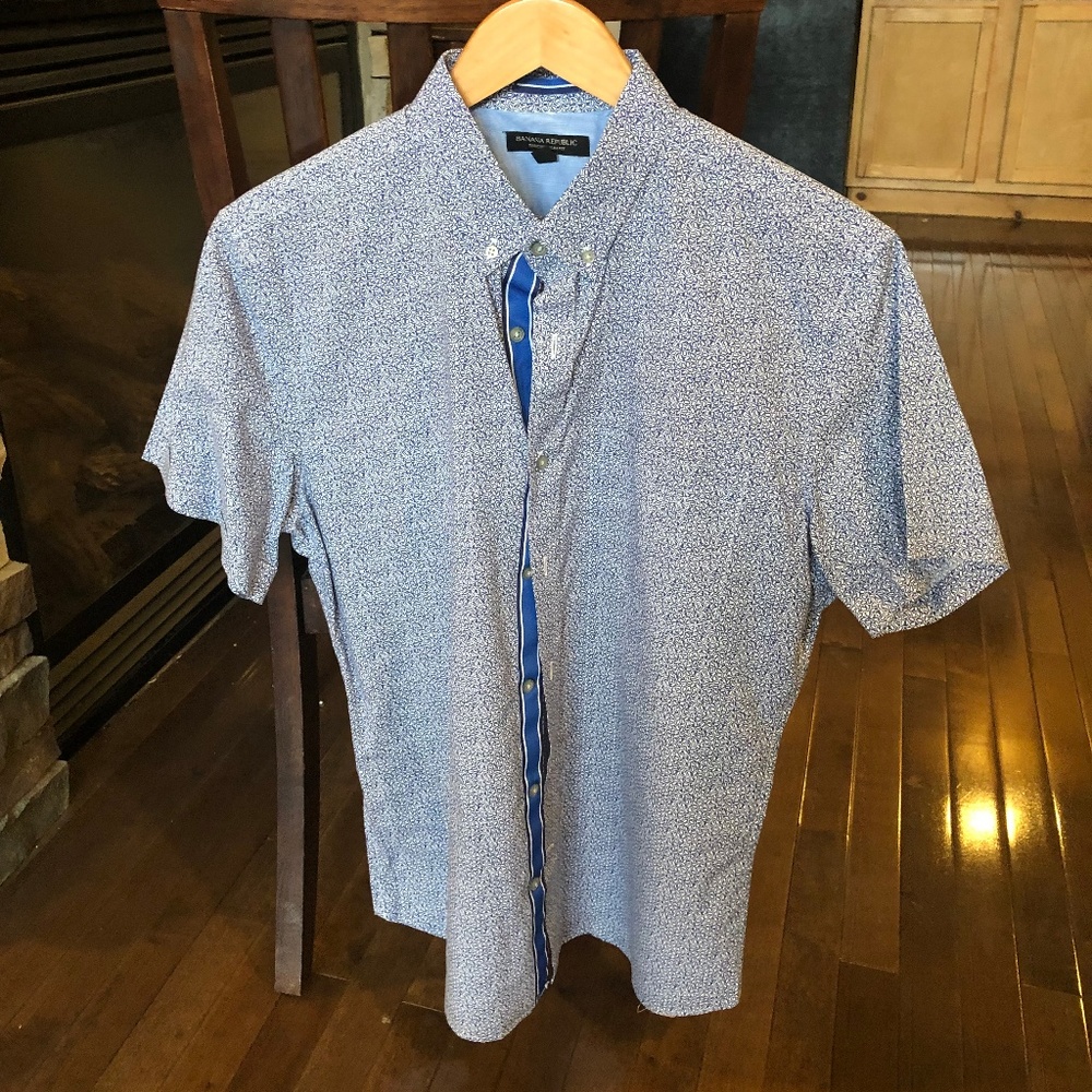 Banana Republic Short Sleeve Slim Fit Shirt